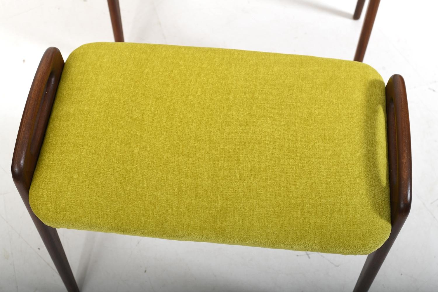 Fabric Pair of Stools / Piano Benches by Johannes Andersen for Uldum 1960s