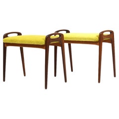 Pair of Stools / Piano Benches by Johannes Andersen for Uldum 1960s