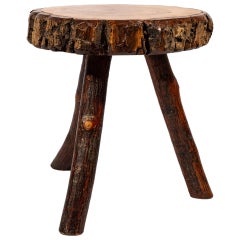 Pair of Stools, Wood, circa 1970, France