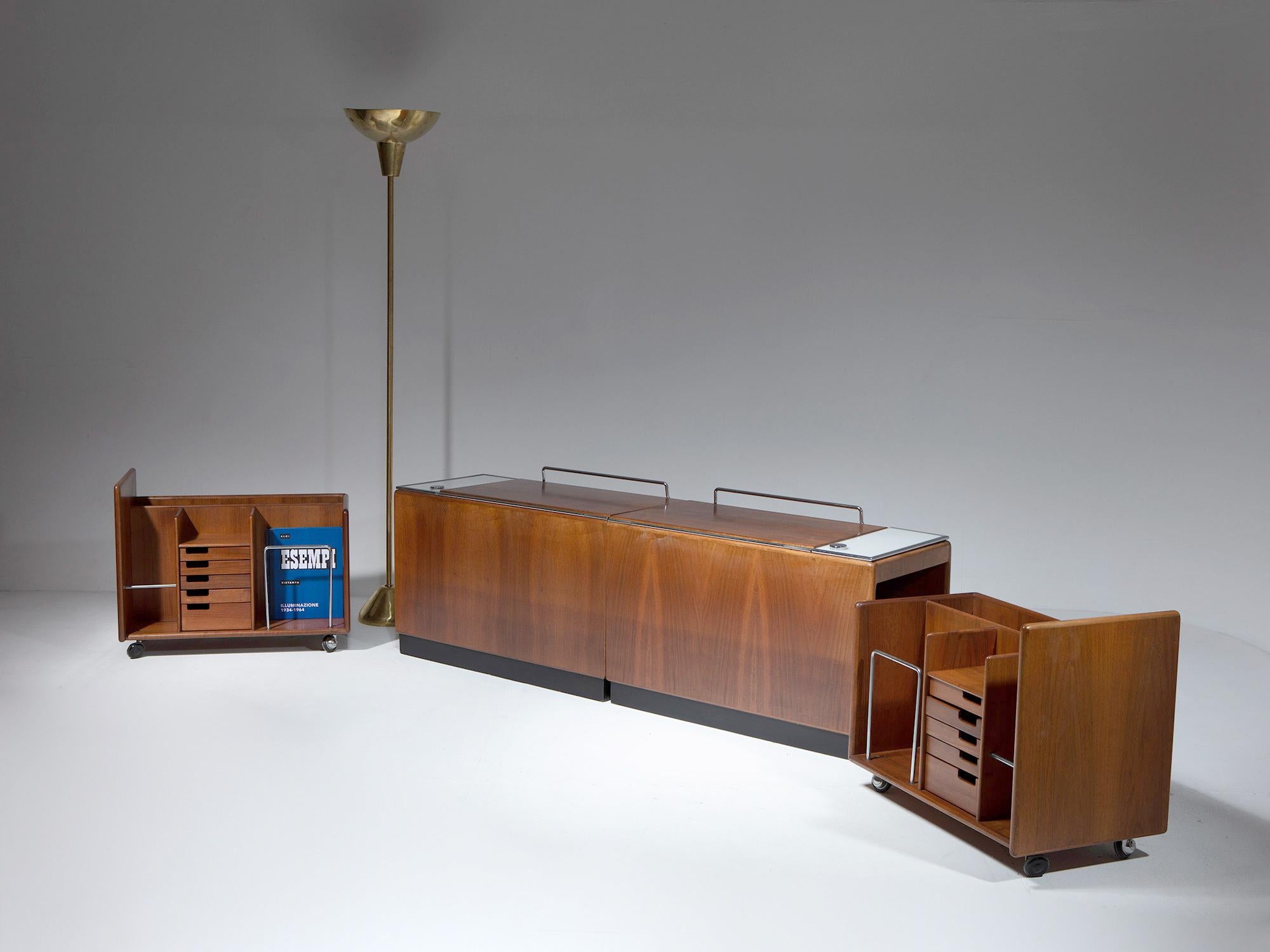 Pair of Storage Bed Headboards by Fabio Lenci for Bernini, Italy, 1970s 7