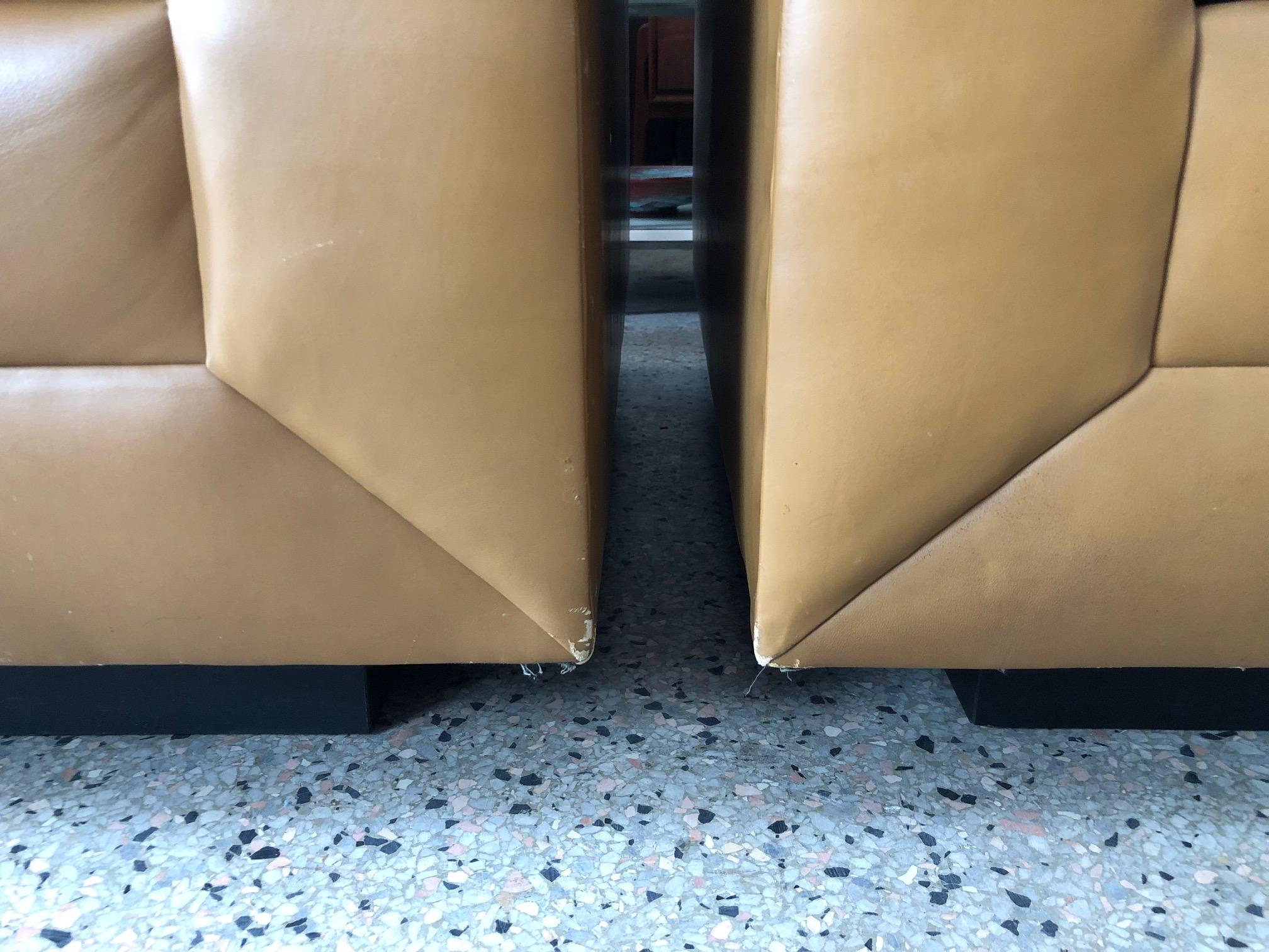 Pair of Stow Davis Cube Chairs For Sale 3