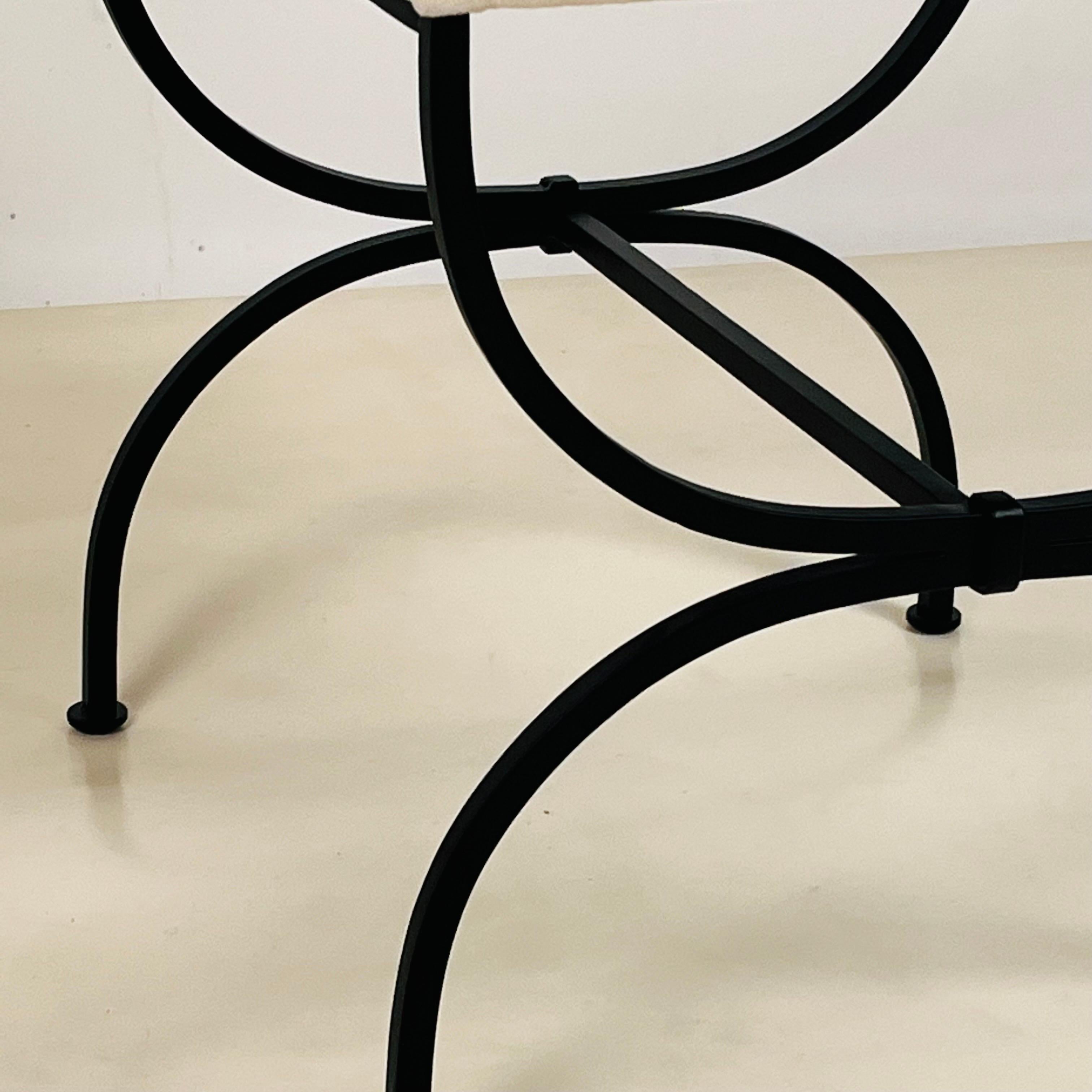 Contemporary Pair of 'Strapontin' stools by Design Frères in muslin or COM For Sale