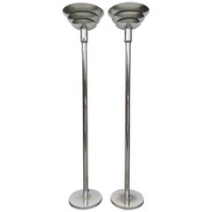 Coppia di torce Streamline Art Deco di Rembrandt Lamp Co.