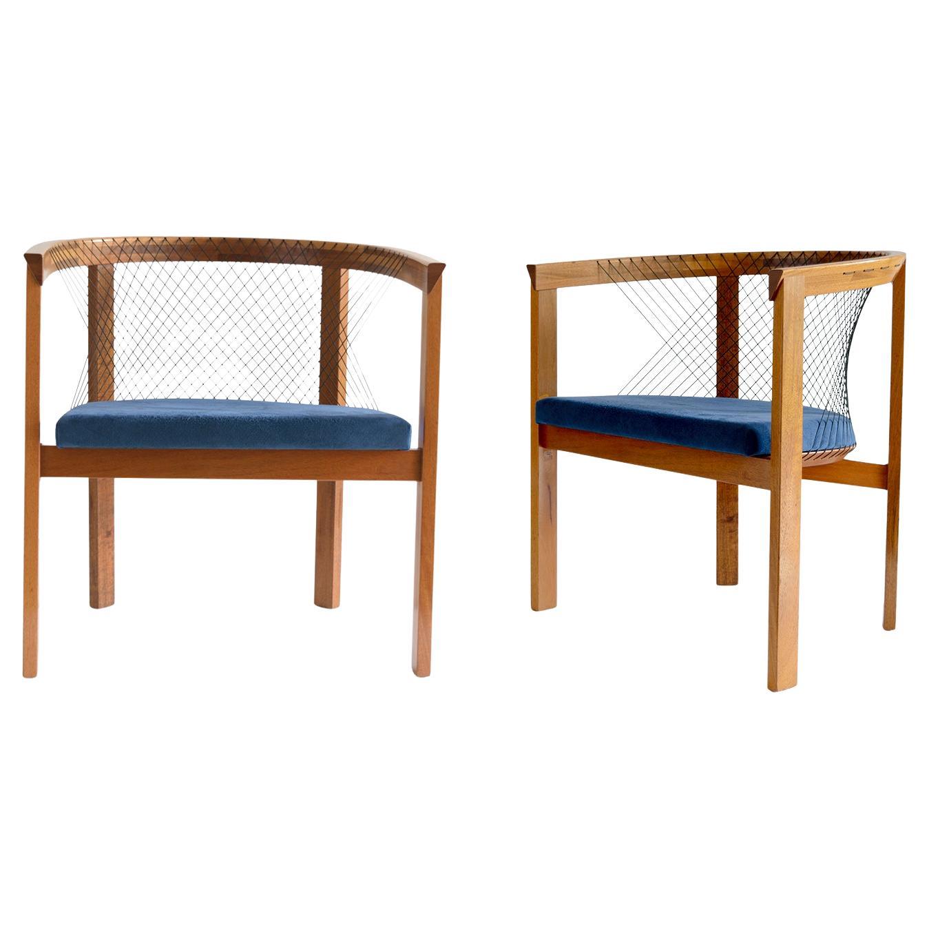 PAIR OF "STRING" CHAIRS FROM TRANEKAER FURNITURE design NIELS JÖRGEN HAUGESEN