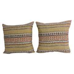 Pair Of Hand Printed Chandigarh Paisley Multi Color Decorative