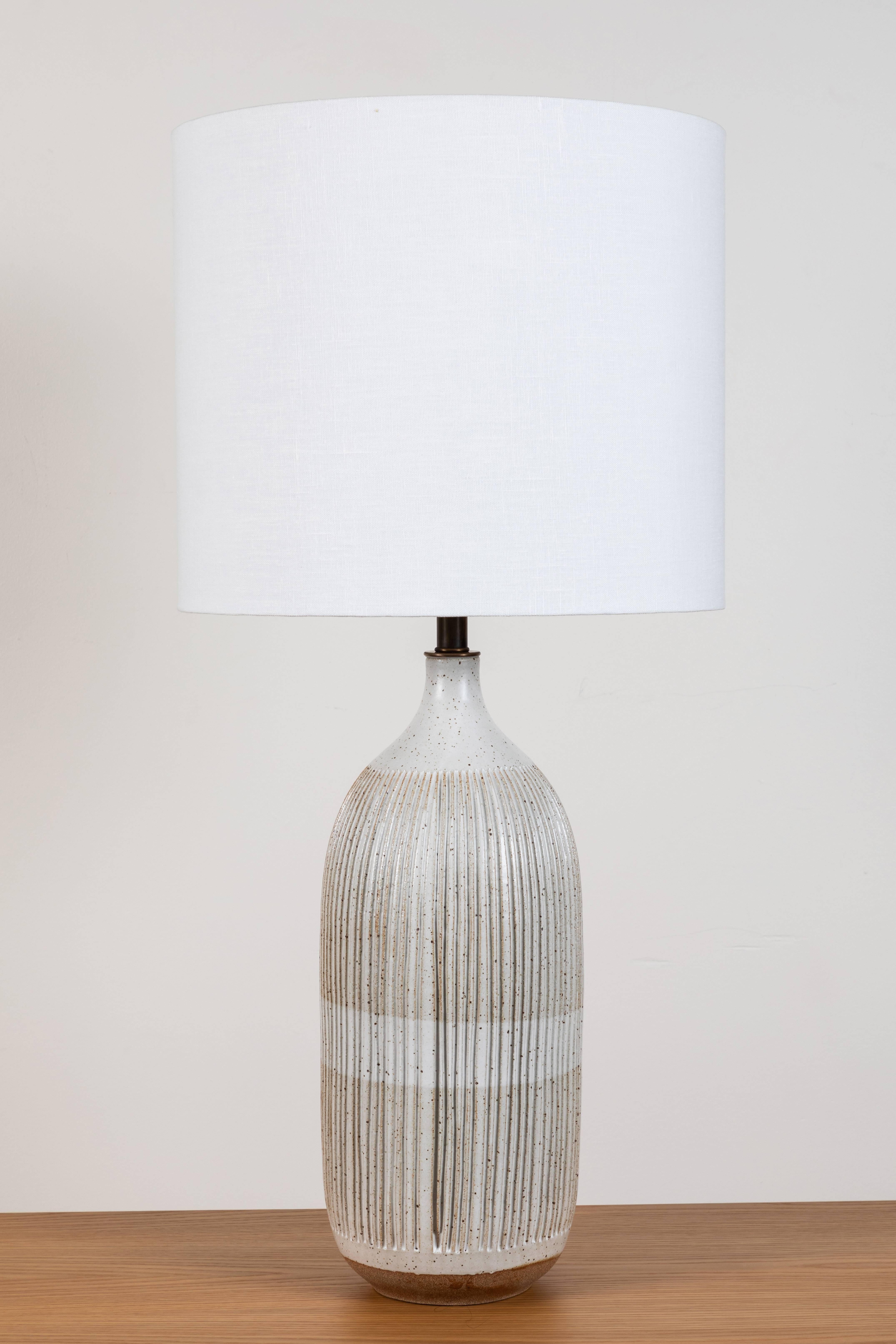 Contemporary Pair of Striped Bottle Lamps by Mt. Washington for Lawson-Fenning