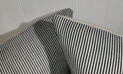 Pair of Striped Cotton Ticking Pillows
