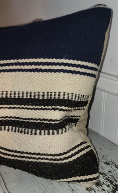 Pair of Striped Mexican Indian Bolster Pillows