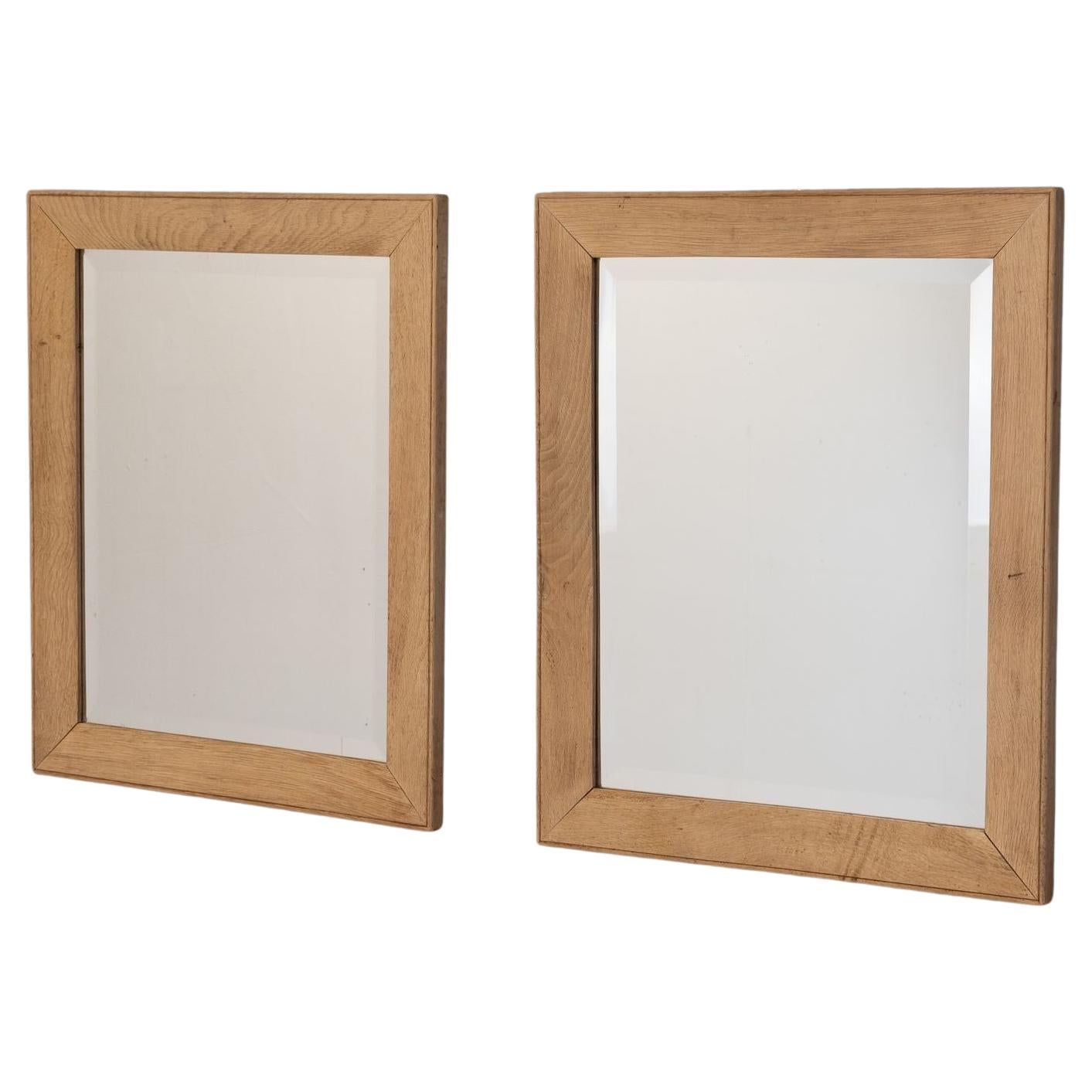 Coppia di specchi in Oak sverniciata