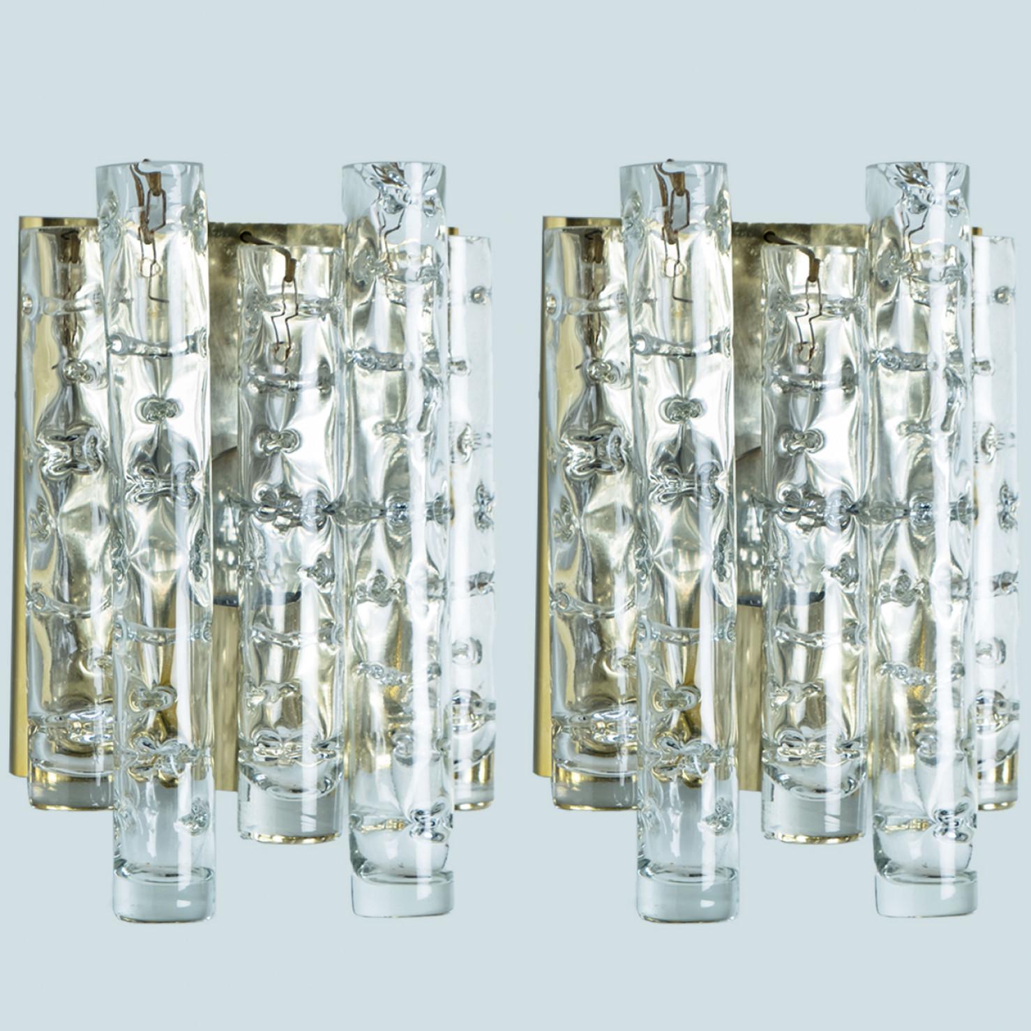 Paire d'appliques à tubes structurés par Doria Leuchten, années 1960 en vente 5