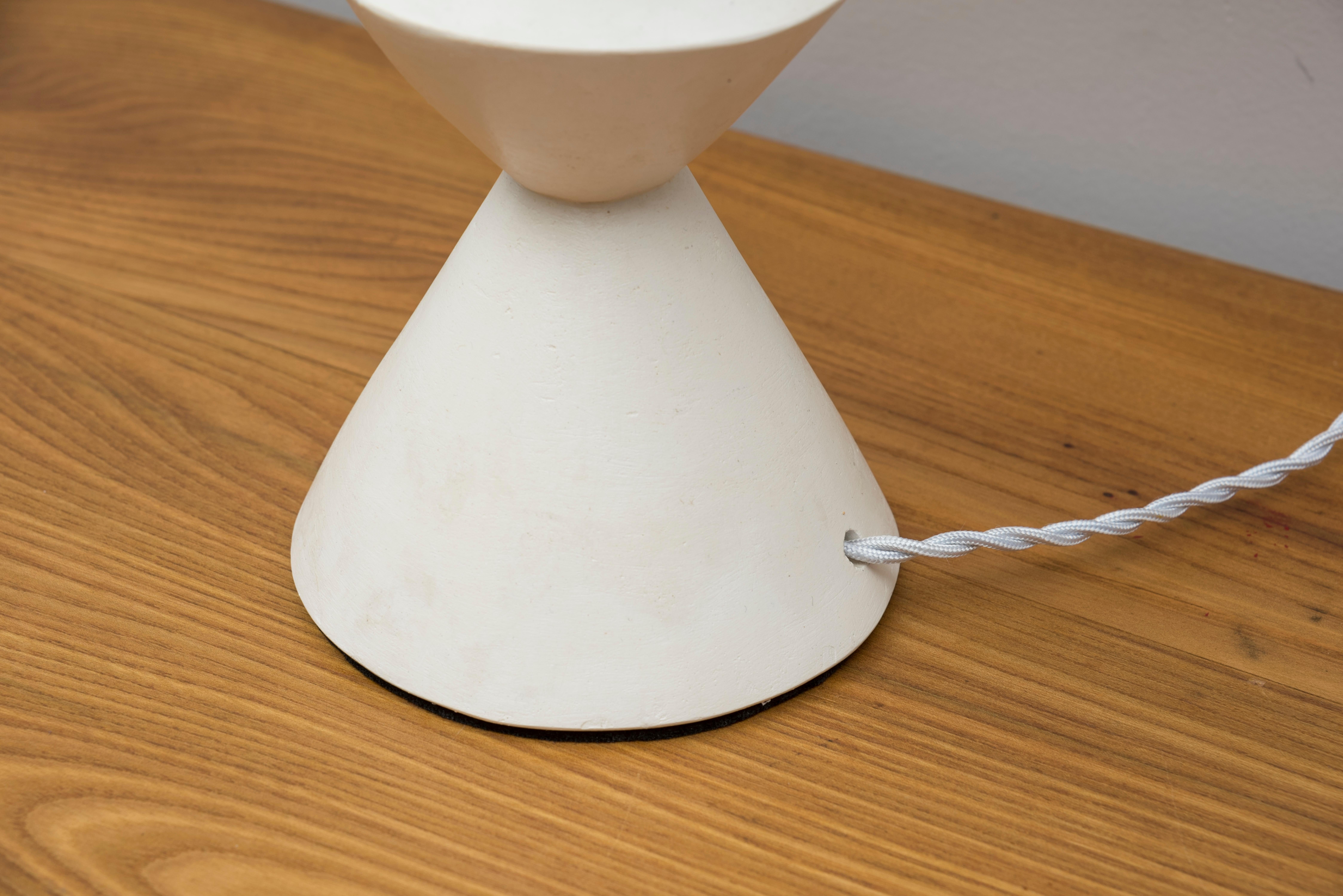 Mid-Century Modern Pair of Stuccoed Plaster Lamps