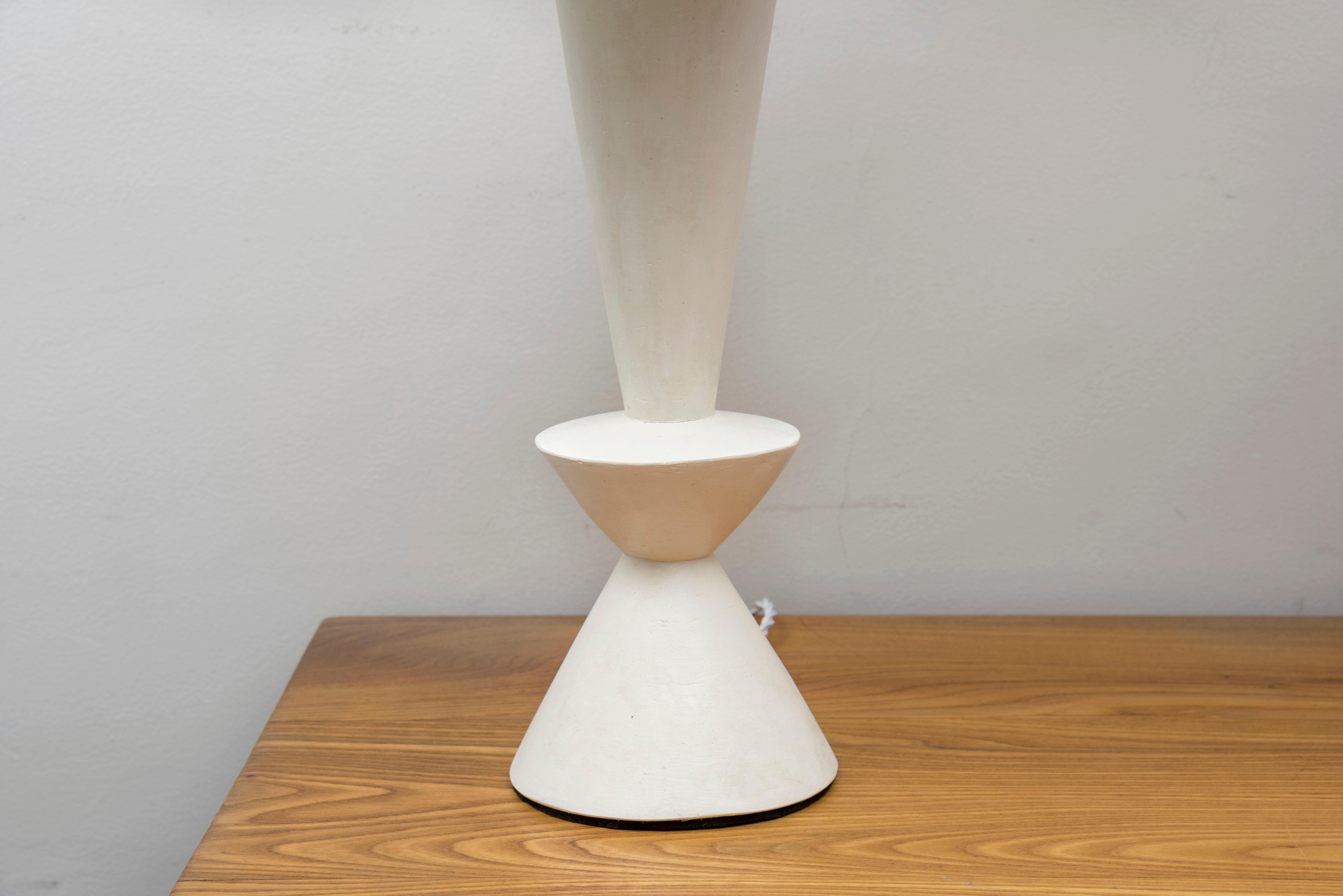 French Pair of Stuccoed Plaster Lamps