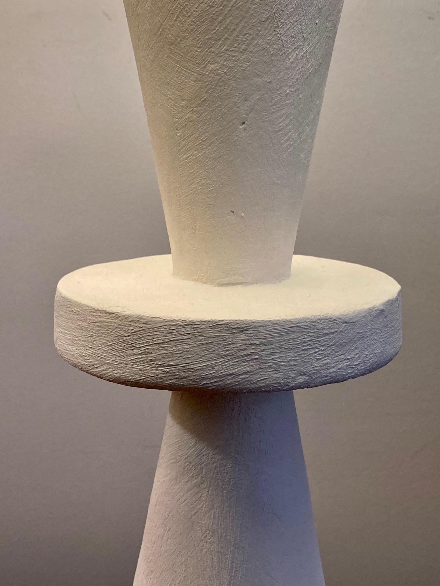 Pair of Stuccoed Plaster Table Lamps For Sale 1