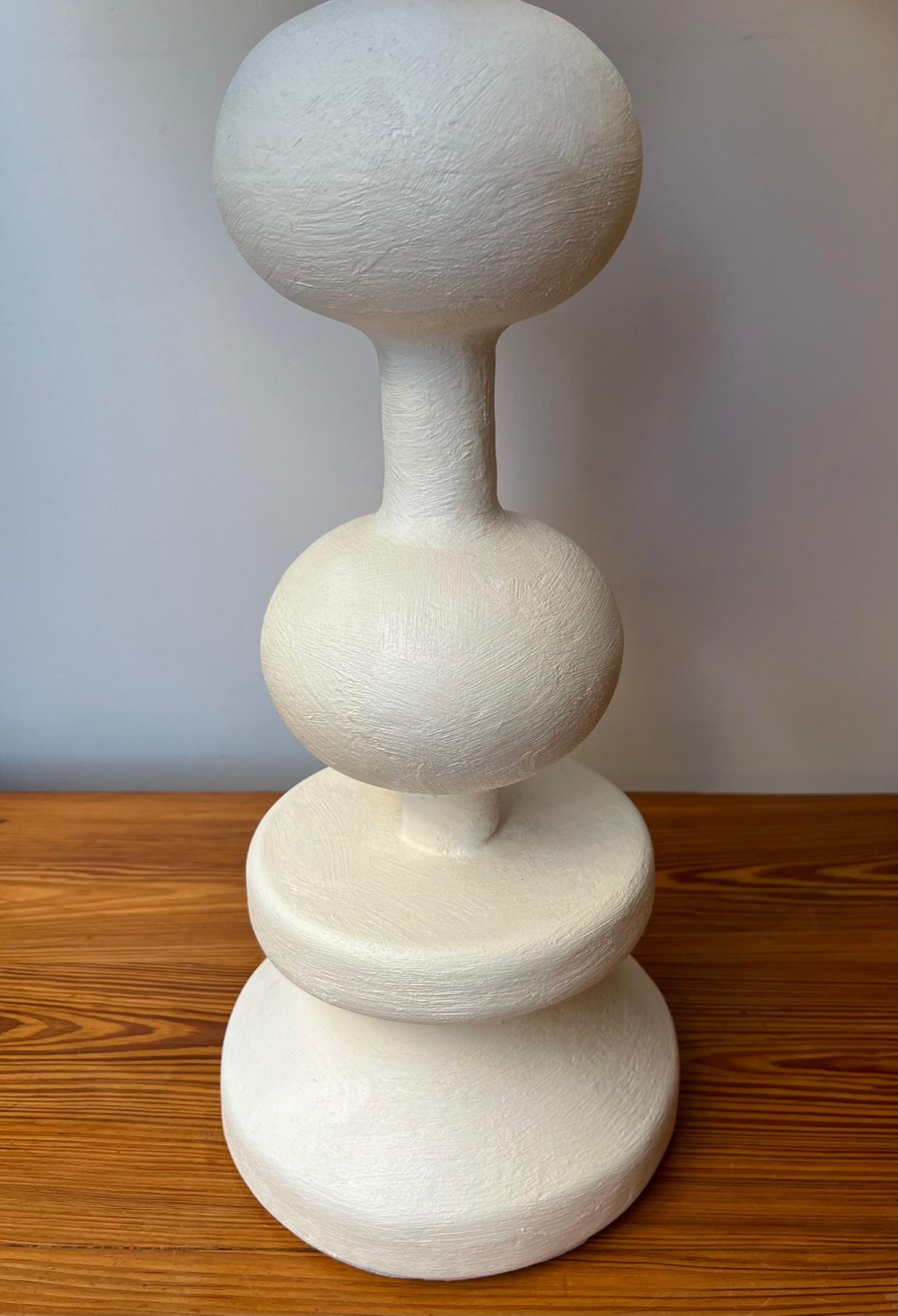 Pair of Stuccoed Plaster Table Lamps, Model 
