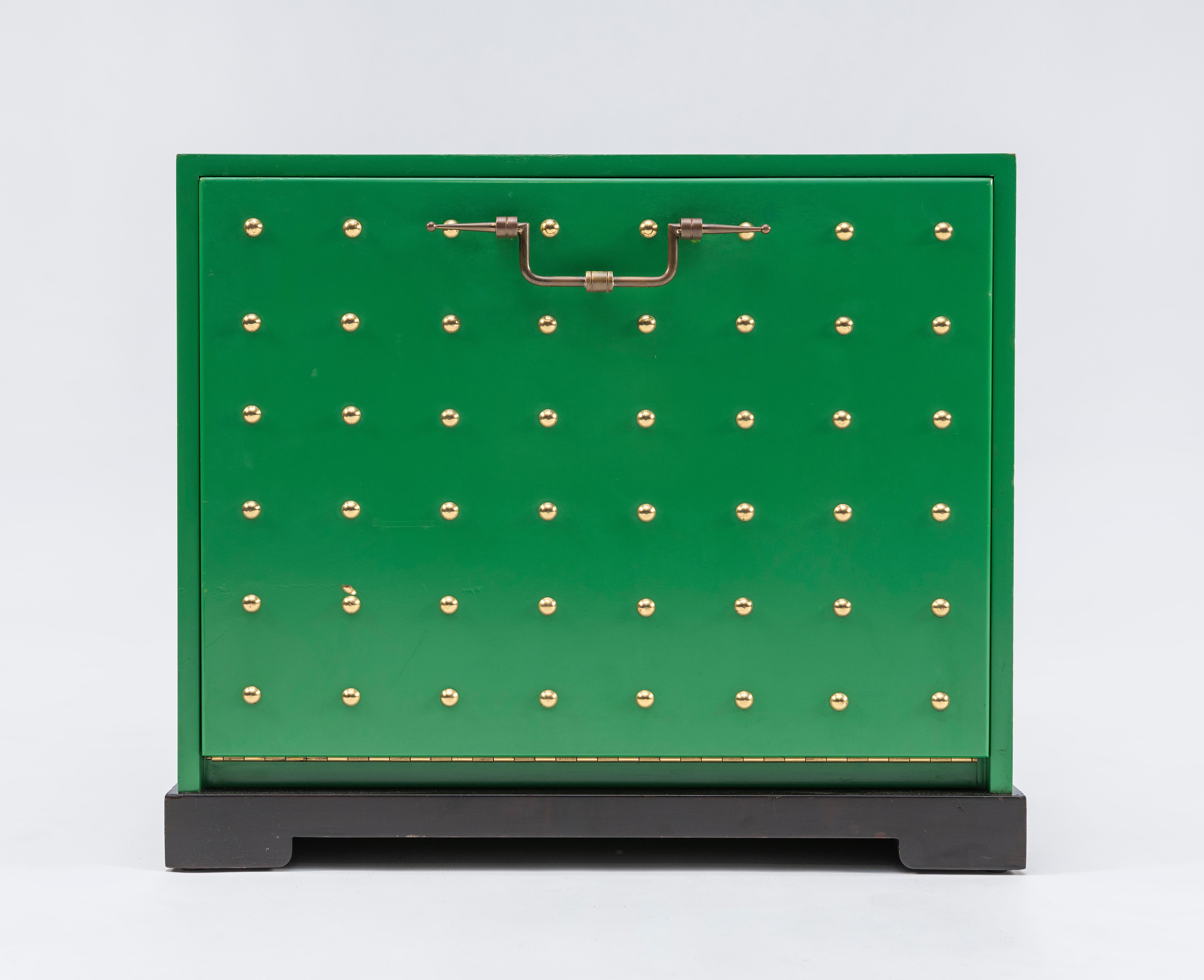 American Pair of Studded Chests by Tommi Parzinger for Parzinger Originals