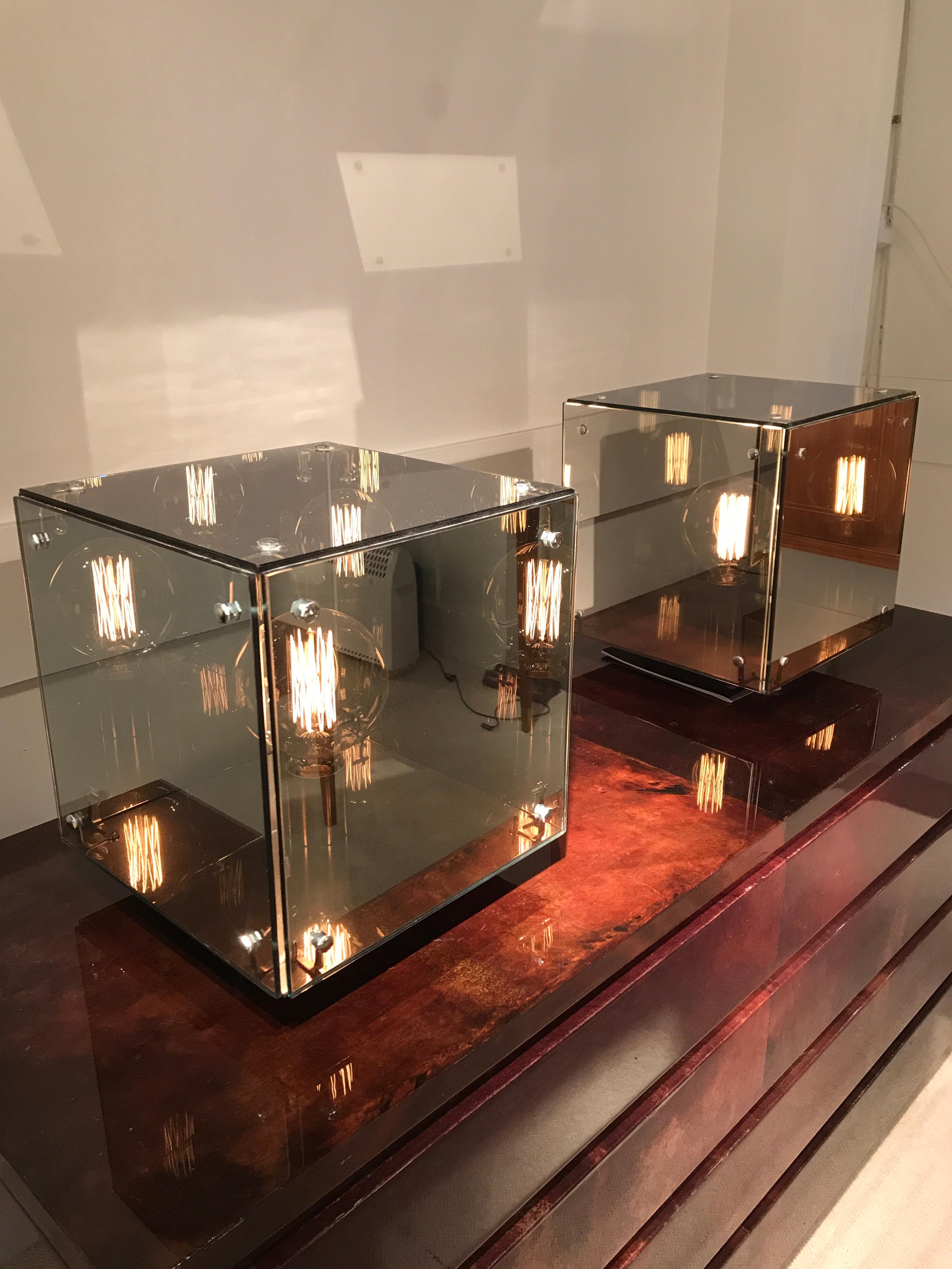 Pair of Studio Arditi Mirror Lamps In Good Condition In Saint-Ouen, FR