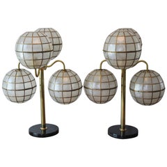 Pair of Studio Capiz Shell Lamps