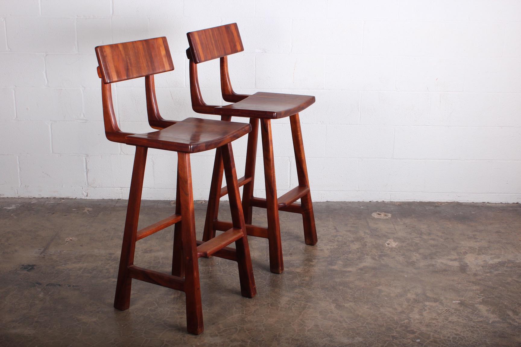 Pair of Studio Craft Barstools by Robert and Joanne Herzog For Sale 5