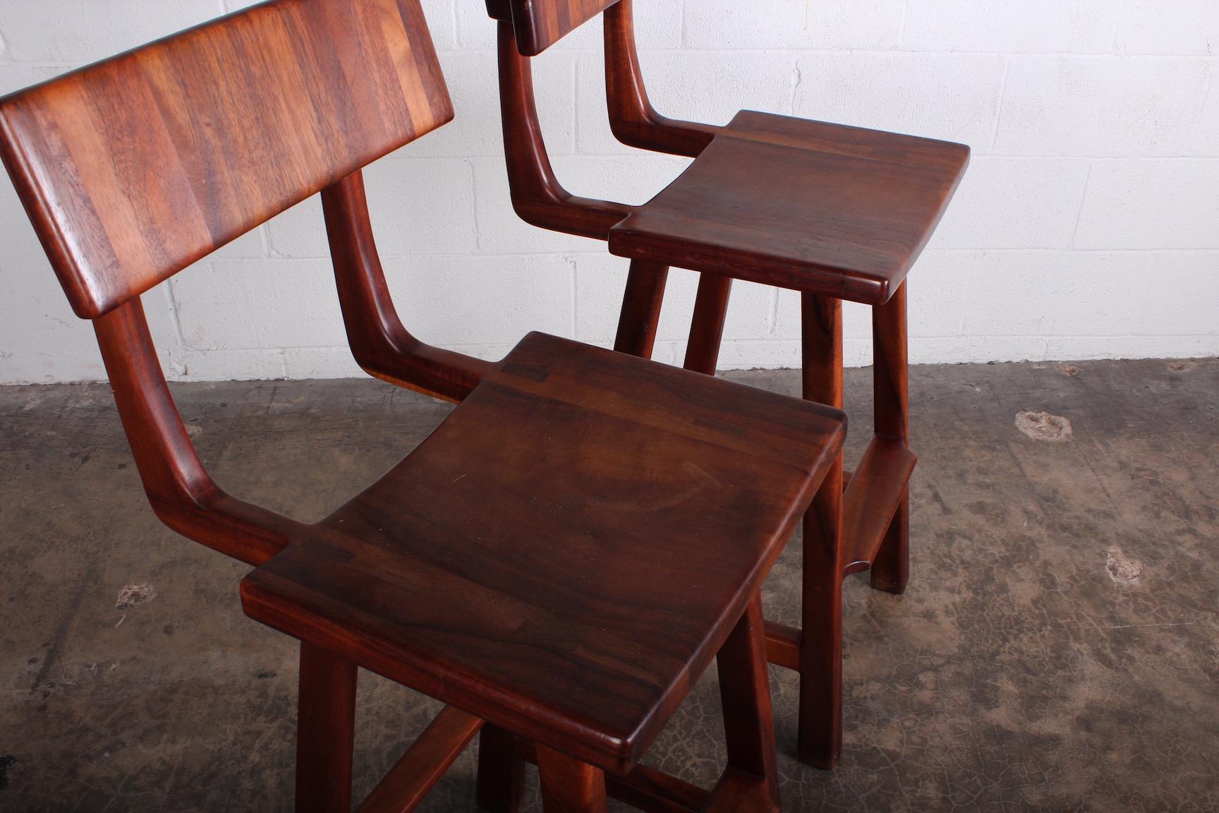 Pair of Studio Craft Barstools by Robert and Joanne Herzog For Sale 7