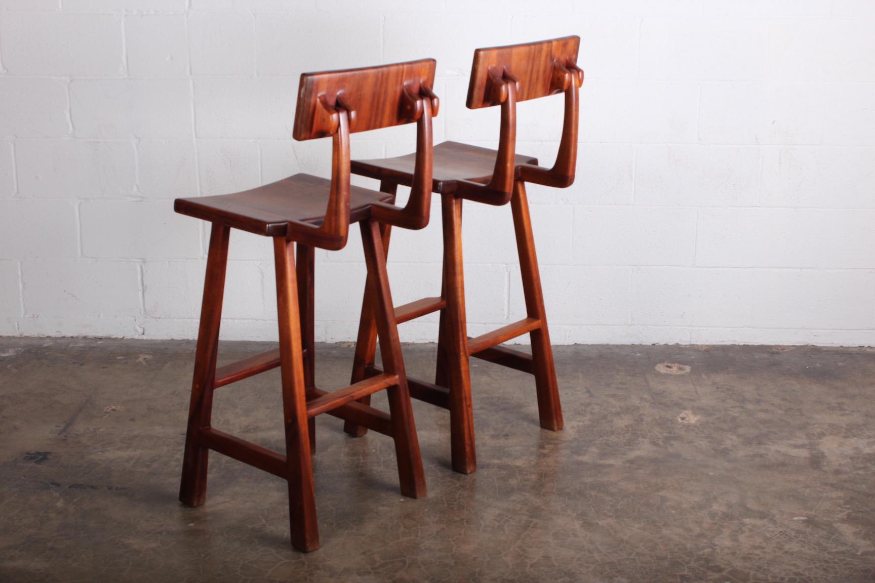 Pair of Studio Craft Barstools by Robert and Joanne Herzog For Sale 3