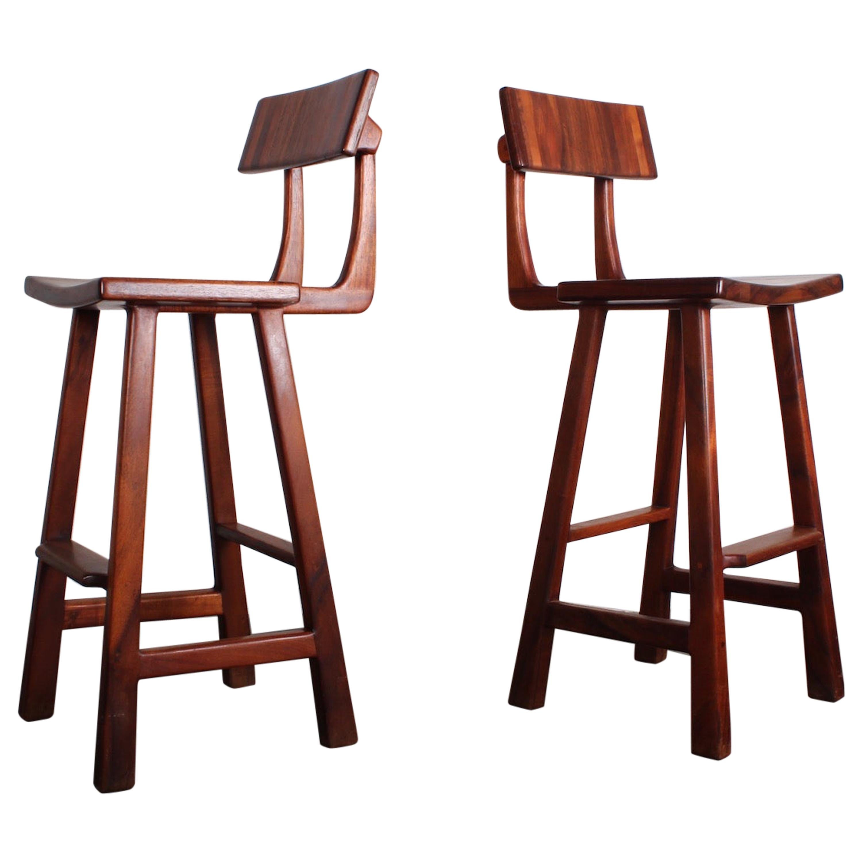 Pair of Studio Craft Barstools by Robert and Joanne Herzog For Sale