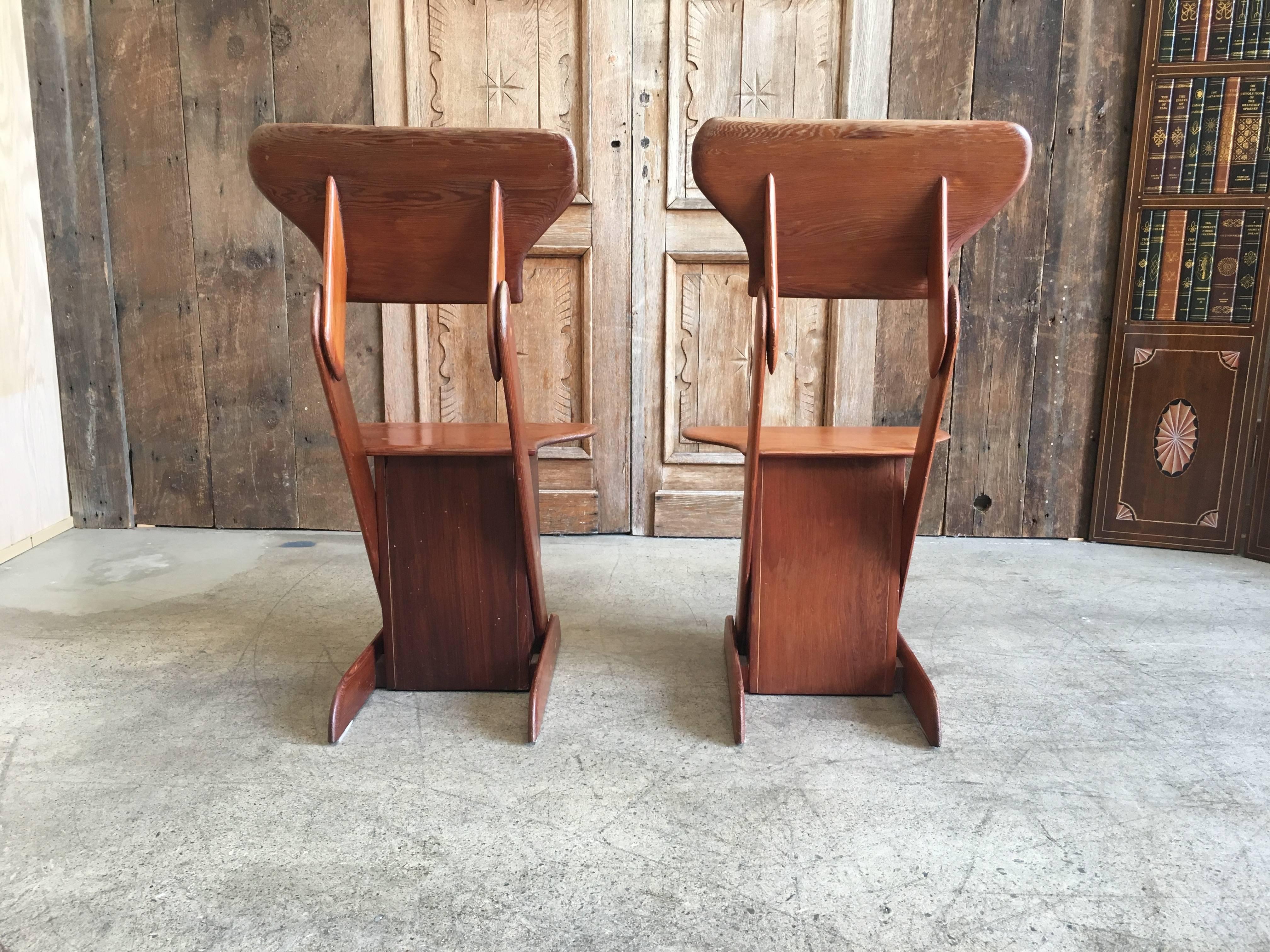 Pair of Studio Crafted Alpine Modernist Chairs 1