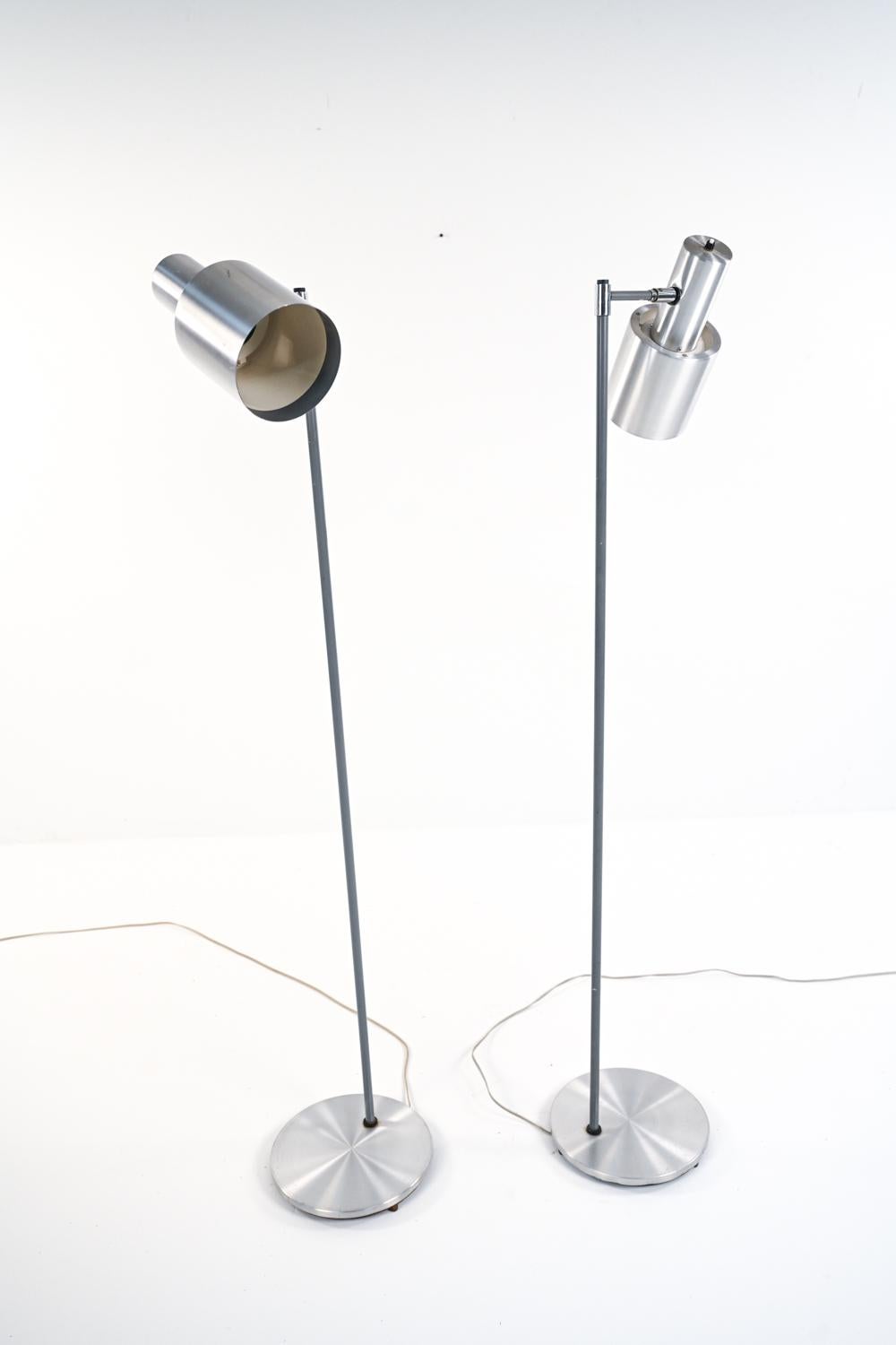Pair of Studio Floor Lamps by Jo Hammerborg for Fog & Mørup, Denmark, 1960s 3