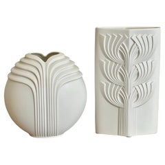 Pair of "Studio Line" White Porcelain Vases by Wirkkala & Feyl for Rosenthal