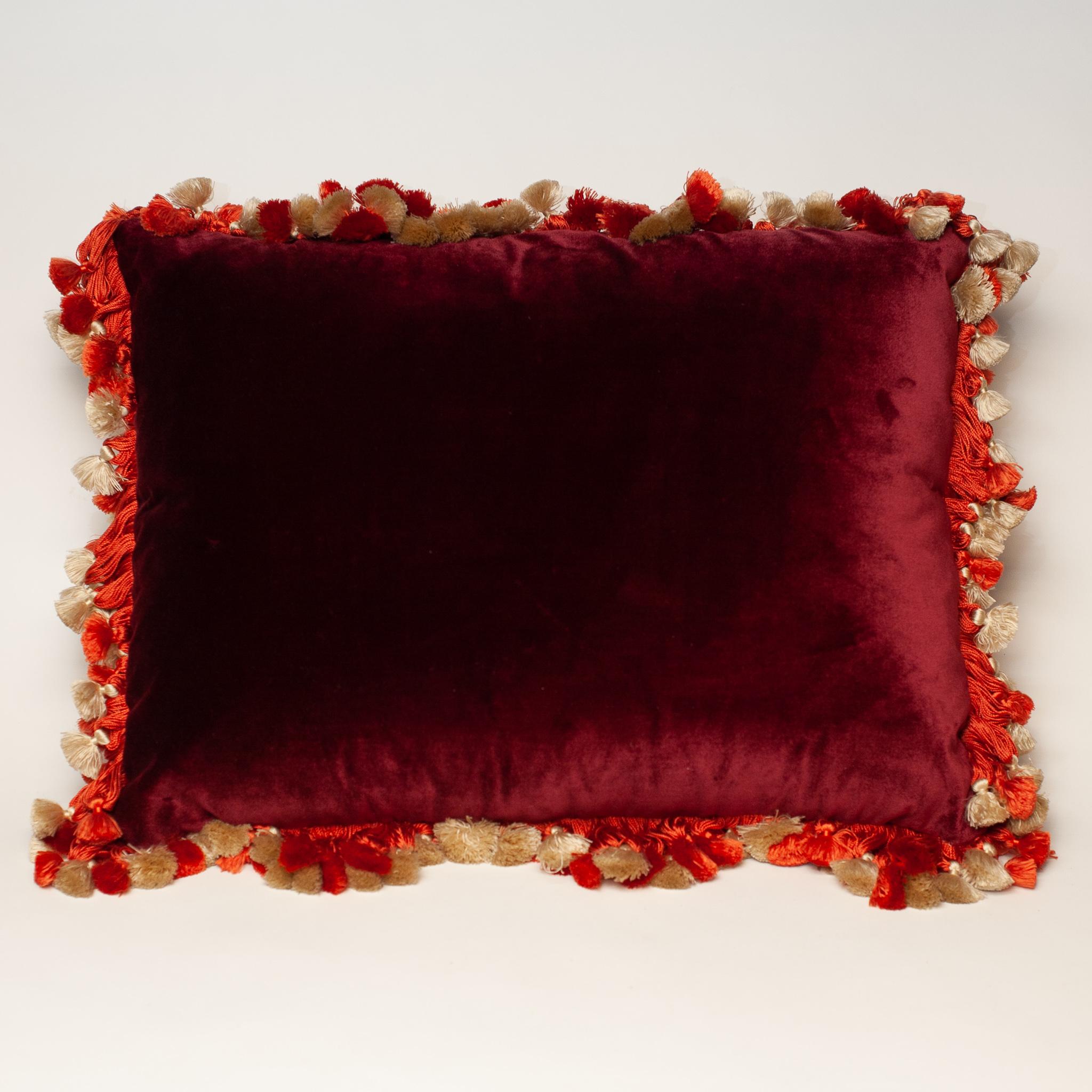 Pair of Studio Maison Nurita Patchwork Silk and Cut Pile Velvet Pillows 1