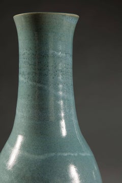 Pair of Studio Pottery Celadon Glaze Lamps