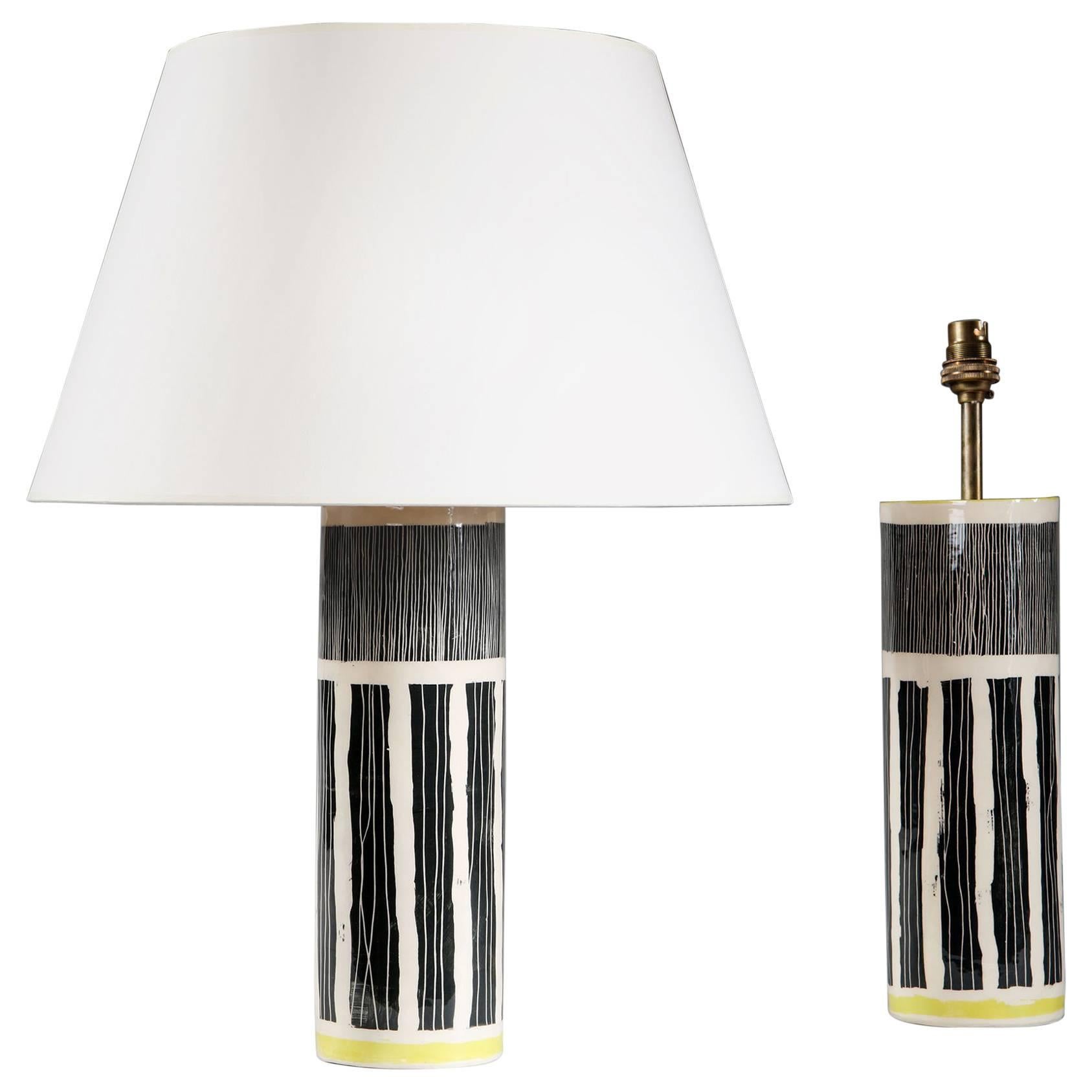 Pair of Studio Pottery Vases as Lamps