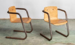 Pair of Studio Produced Bentwood Club Chairs, America, 20th Century