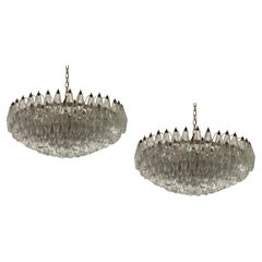 Pair of Stunner Large Classic Murano Chandelier in the style of Carlo Scarpa.