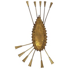 Stunning and Big French Decorative "Drop" Wall Lamp with 11 Arms