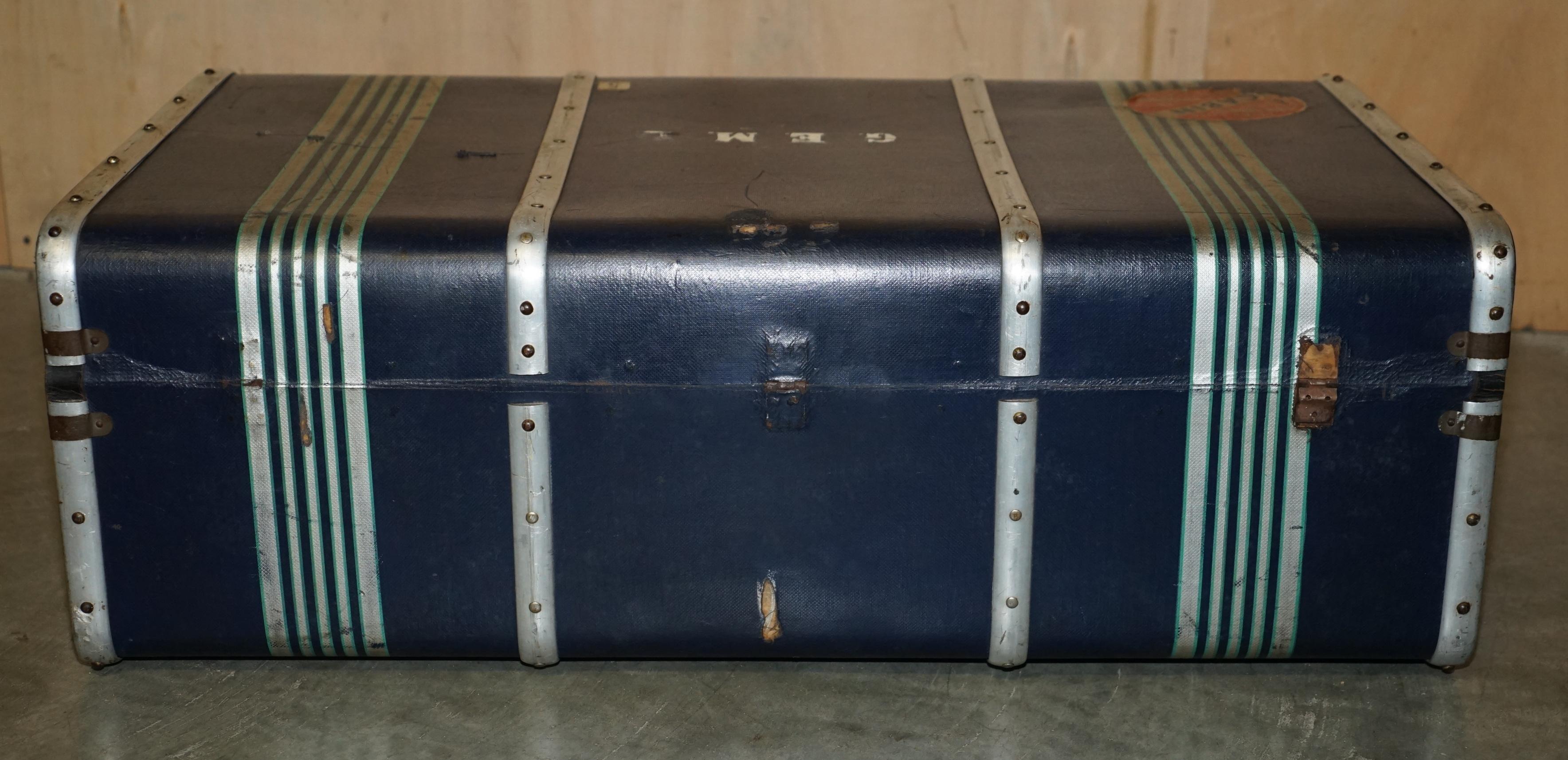 COPPIA DI STUPENDI CARRELLI DA VIAGGIO ANTICO CIRCA 1920 ART DECO in vendita 2