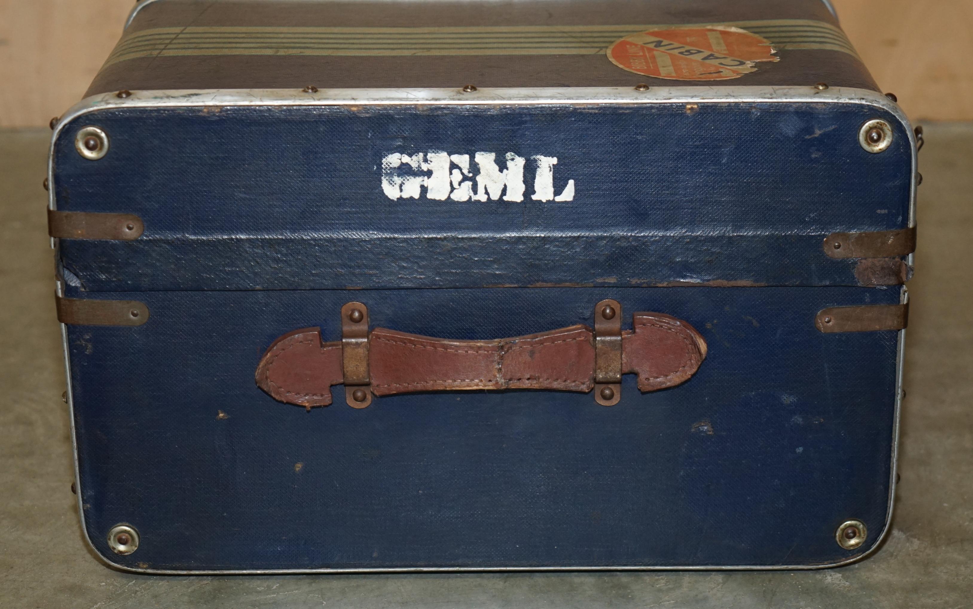 COPPIA DI STUPENDI CARRELLI DA VIAGGIO ANTICO CIRCA 1920 ART DECO in vendita 3