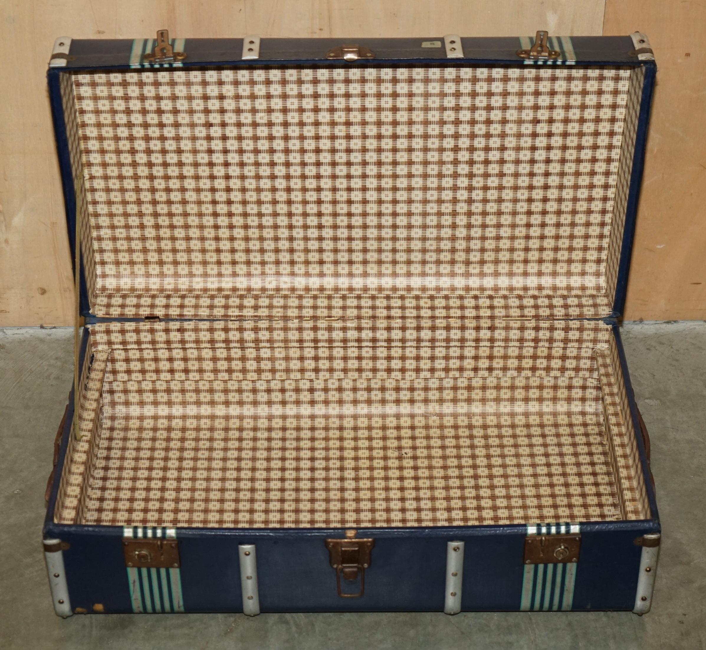 COPPIA DI STUPENDI CARRELLI DA VIAGGIO ANTICO CIRCA 1920 ART DECO in vendita 5