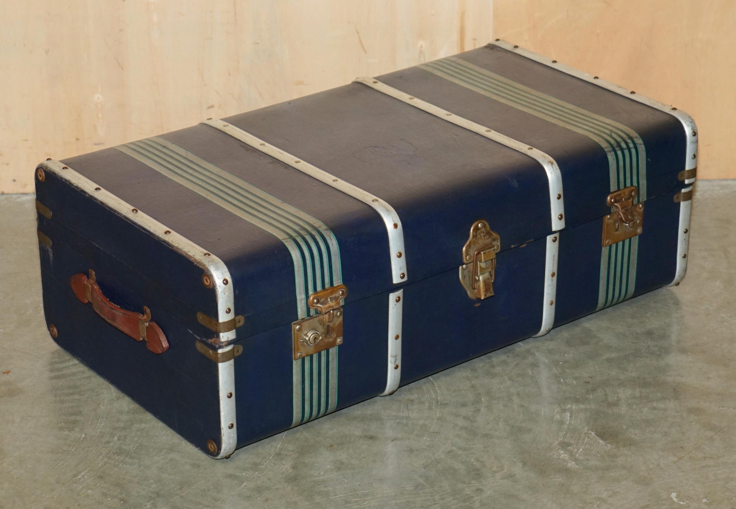COPPIA DI STUPENDI CARRELLI DA VIAGGIO ANTICO CIRCA 1920 ART DECO in vendita 6