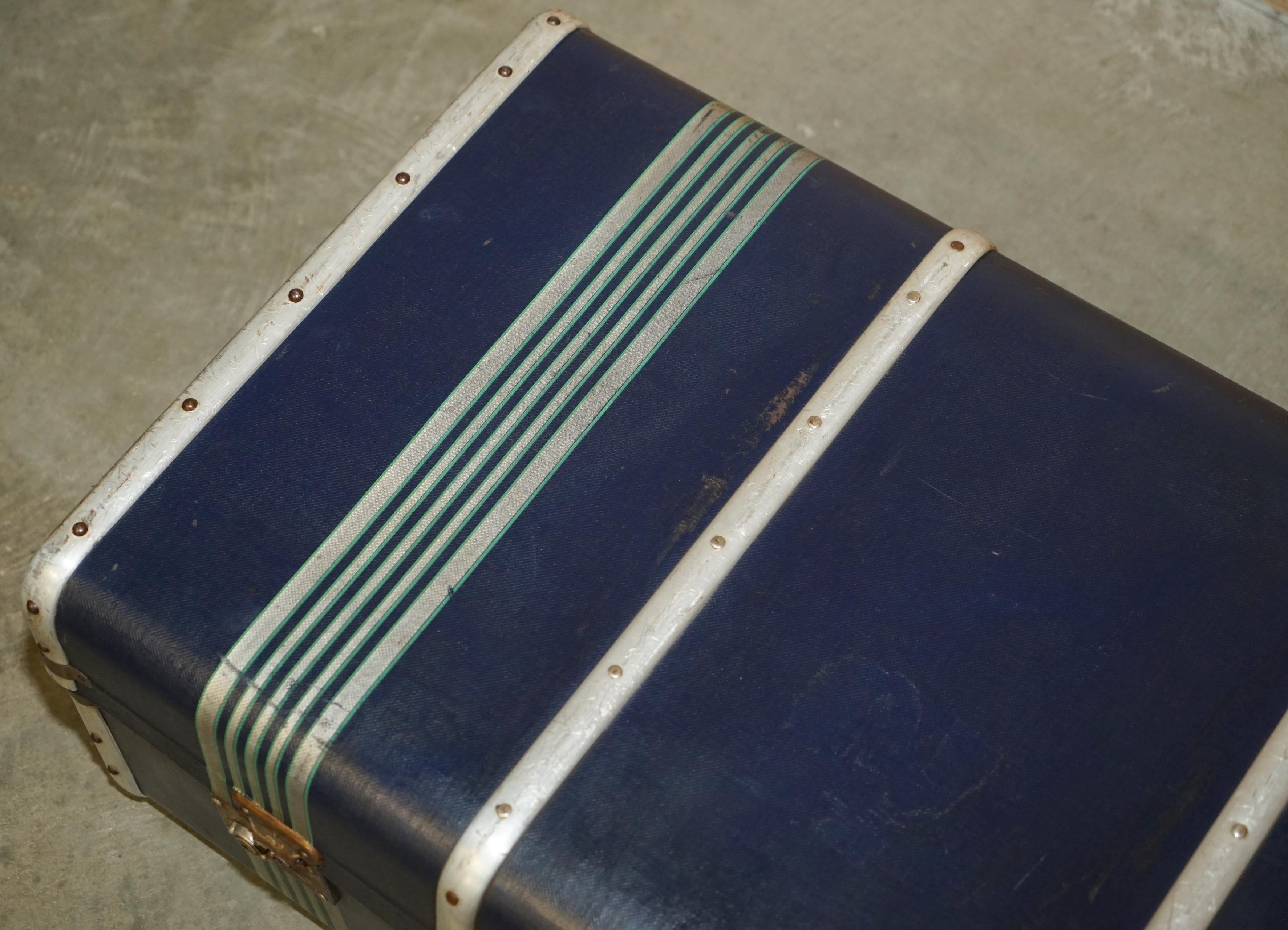 COPPIA DI STUPENDI CARRELLI DA VIAGGIO ANTICO CIRCA 1920 ART DECO in vendita 9