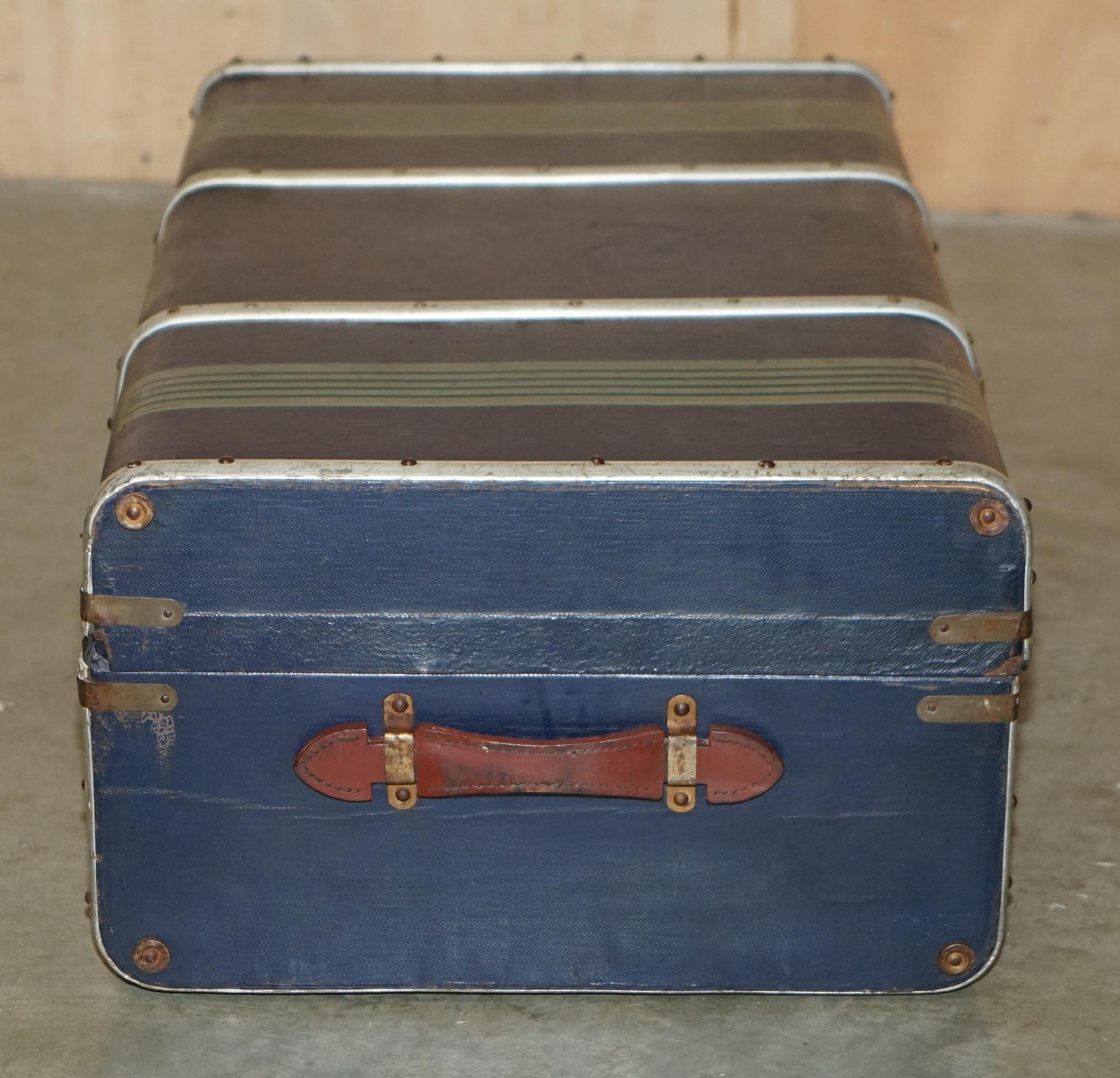 COPPIA DI STUPENDI CARRELLI DA VIAGGIO ANTICO CIRCA 1920 ART DECO in vendita 10