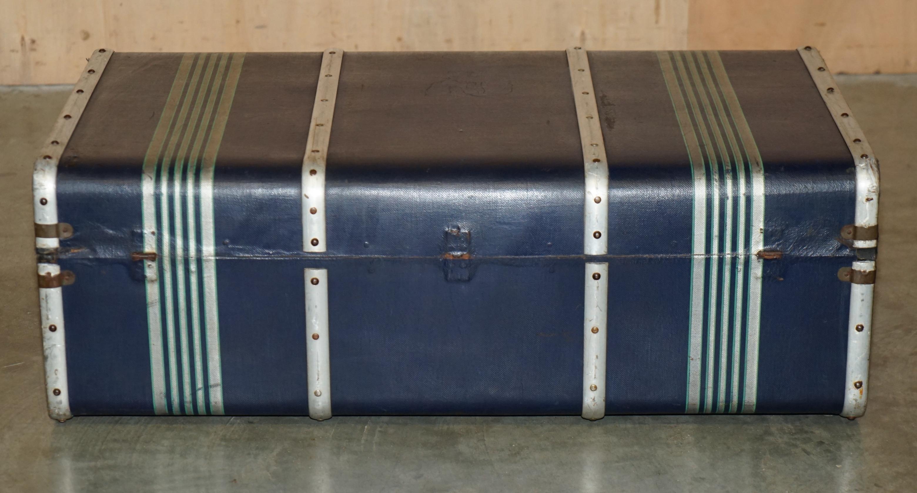 COPPIA DI STUPENDI CARRELLI DA VIAGGIO ANTICO CIRCA 1920 ART DECO in vendita 11