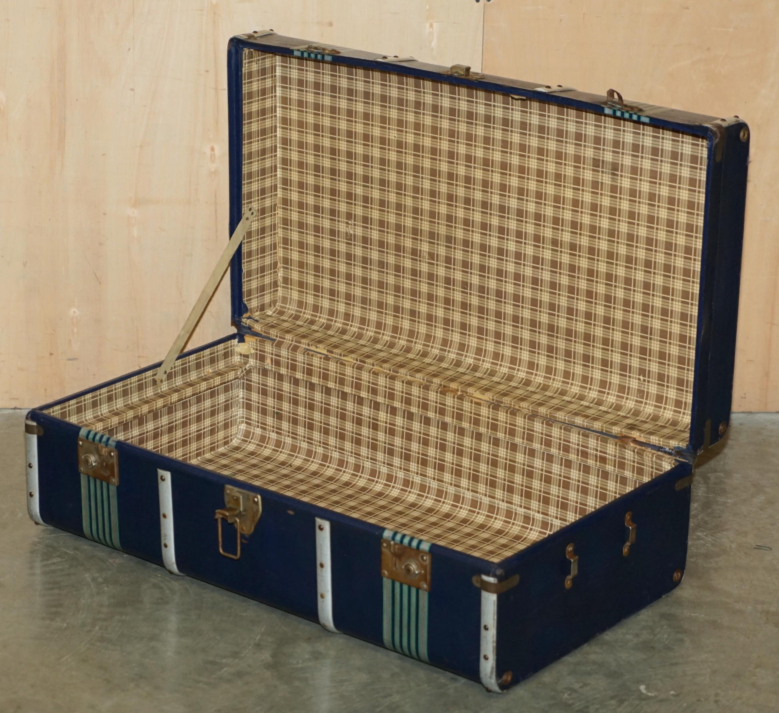 COPPIA DI STUPENDI CARRELLI DA VIAGGIO ANTICO CIRCA 1920 ART DECO in vendita 12