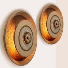 Pair of Stunning Ceramic Wall Light, Denmark, 1970
