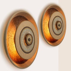 Pair of Stunning Ceramic Wall Light, Denmark, 1970