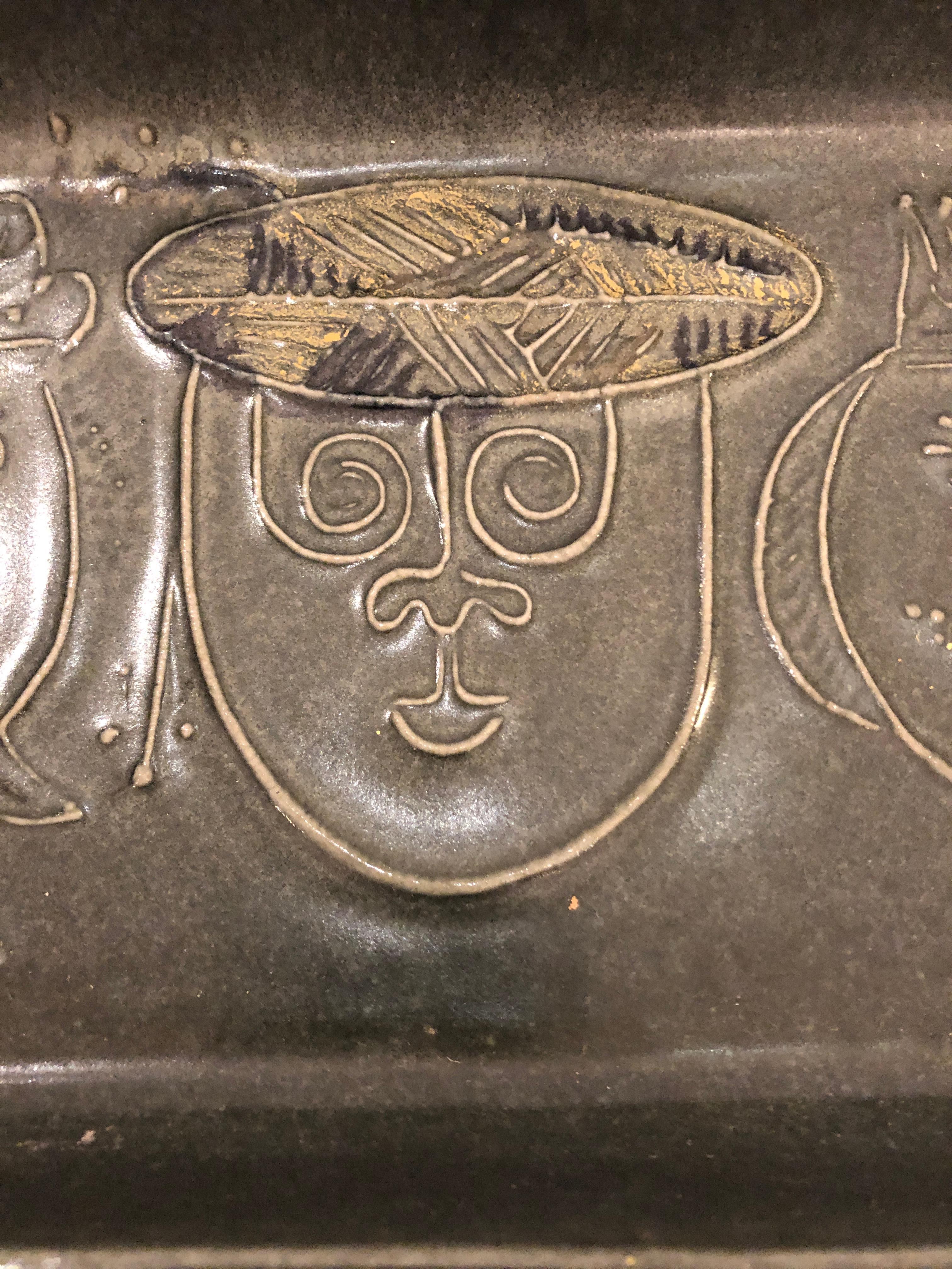 Mid-Century Modern Pair of Stunning David Gill Bennington Pottery Ceramic Trays