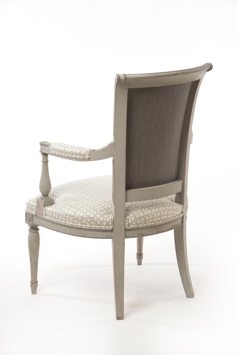 Pair of Stunning Directoire Style Fauteuils For Sale at 1stDibs