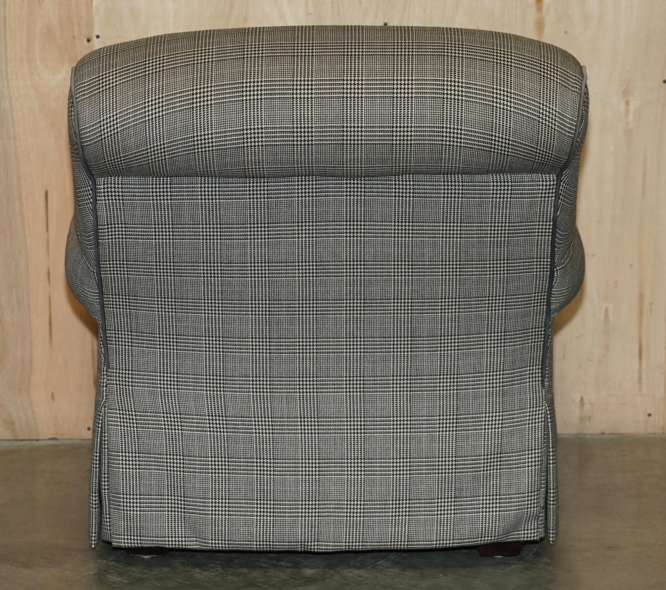 PAIRO DI STUPENDE POLTRONE EXTRA LARGE DI RALPH LAUREN IN TESSUTO TARTAN SCOZZESE in vendita 3