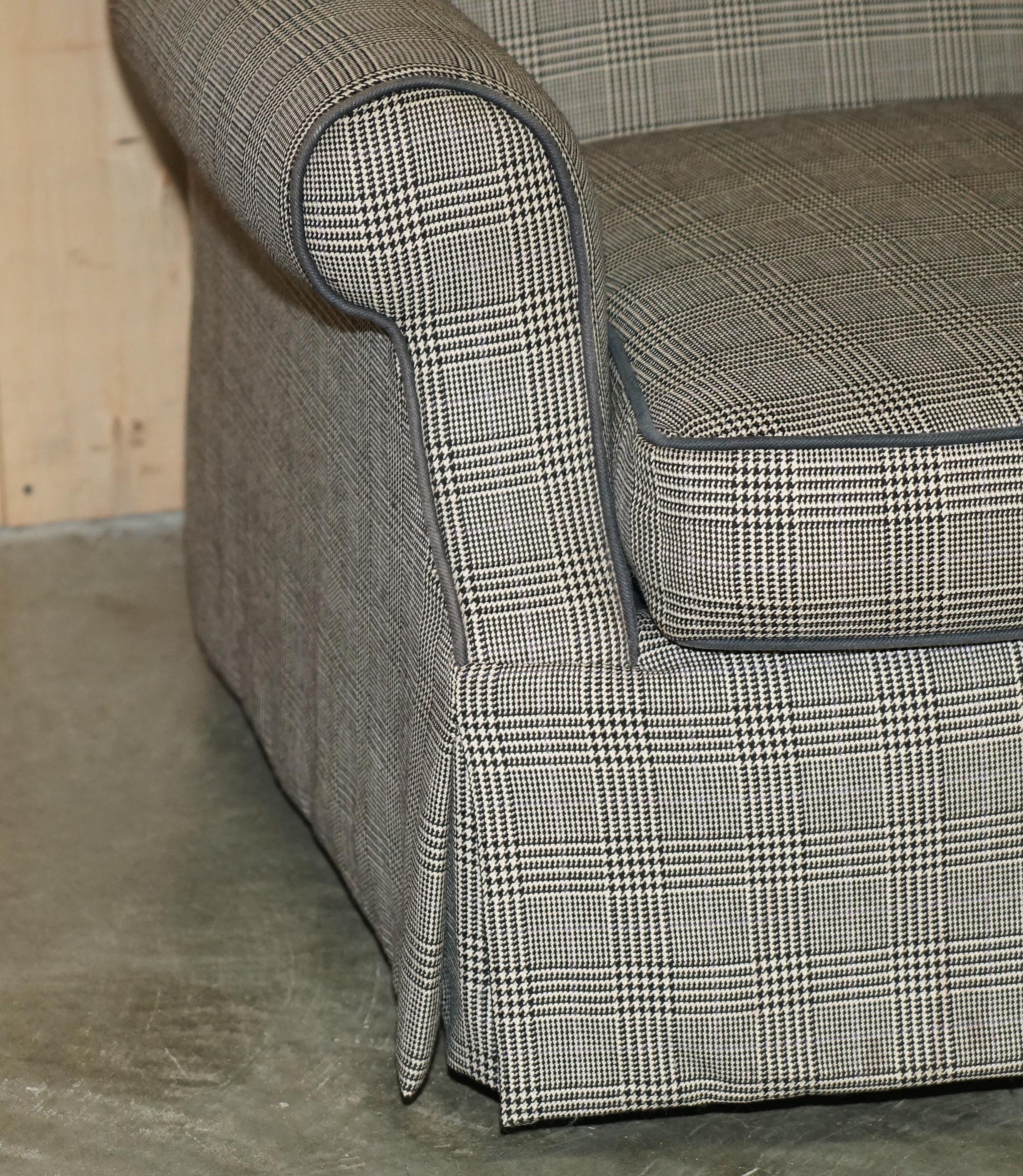 PAIRO DI STUPENDE POLTRONE EXTRA LARGE DI RALPH LAUREN IN TESSUTO TARTAN SCOZZESE in vendita 1