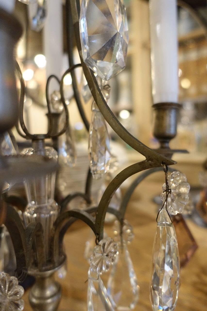Pair of Stunning French Prism Candelabra 1