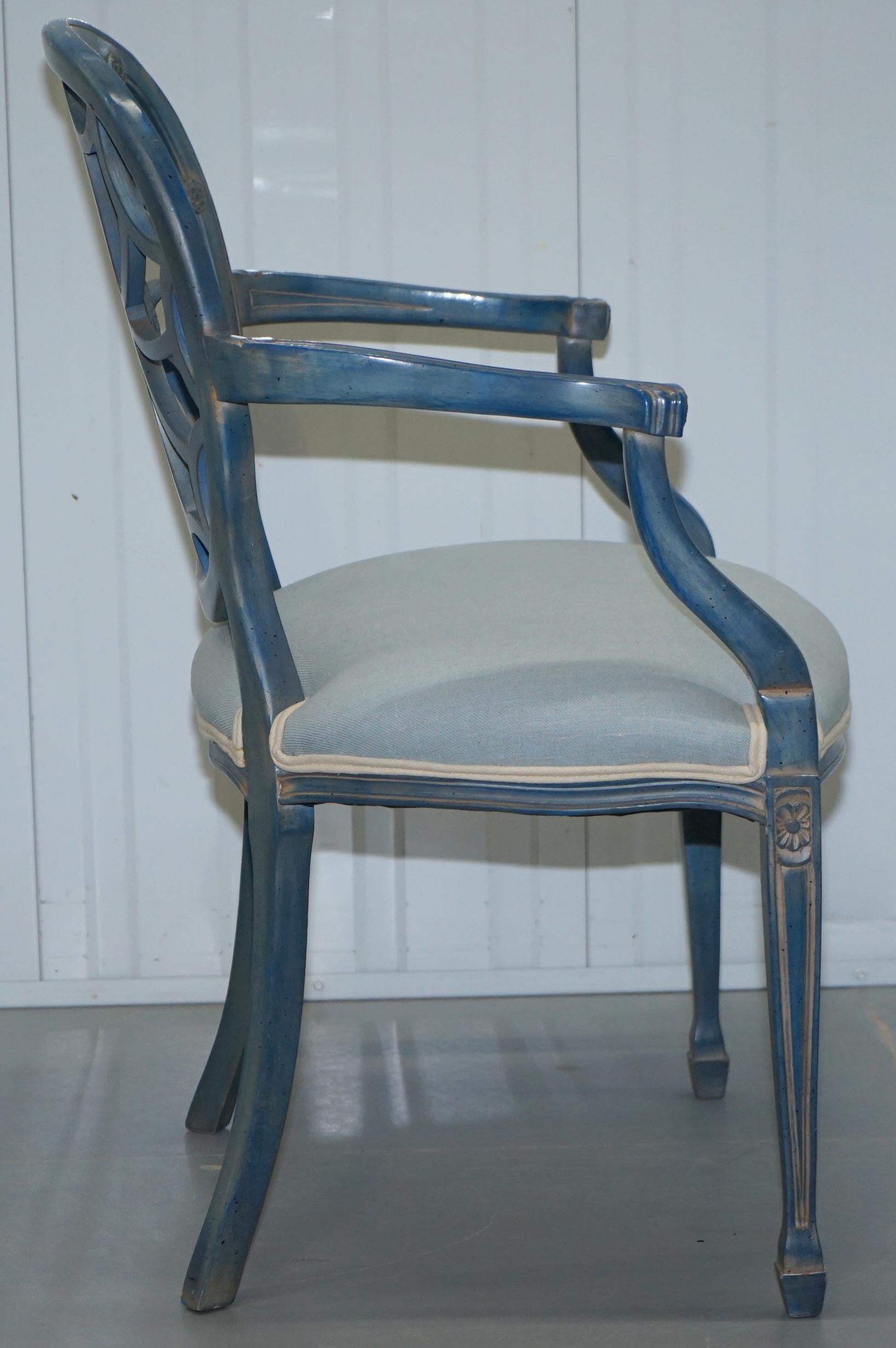 Paire d'étonnantes chaises d'appoint George Hepplewhite à dossier en toile d'araignée Fauteuils 4